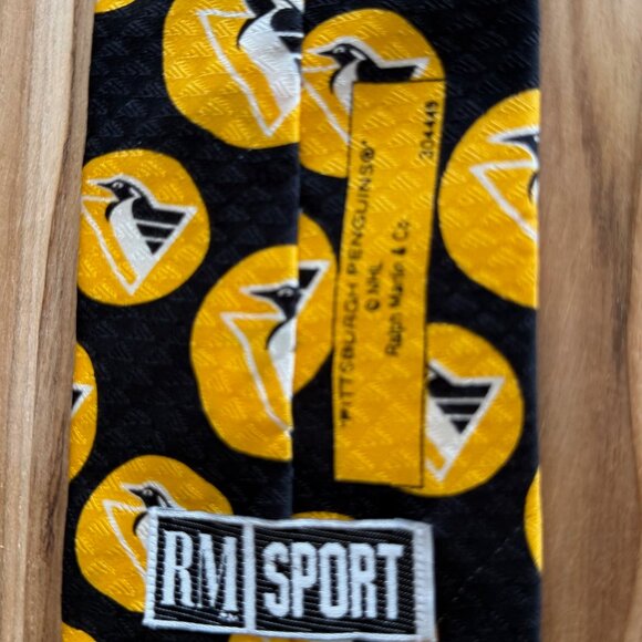 Pittsburgh Penguins NHL Sports Tie by Ralph Marlin & Company - Picture 3 of 4